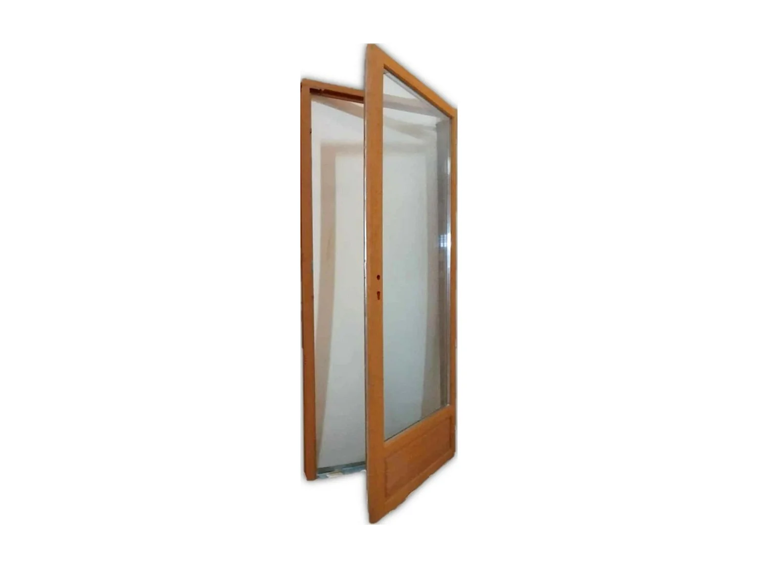 Porte Fenetre Bois 1 Vantail H205 X L80 Tirant Droite Cotes Tableau Gd Menuiseries