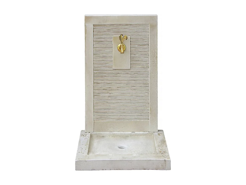 Fontaine "ETNA" - en pierre reconstituée - 57 x 42 x 87 cm Beige