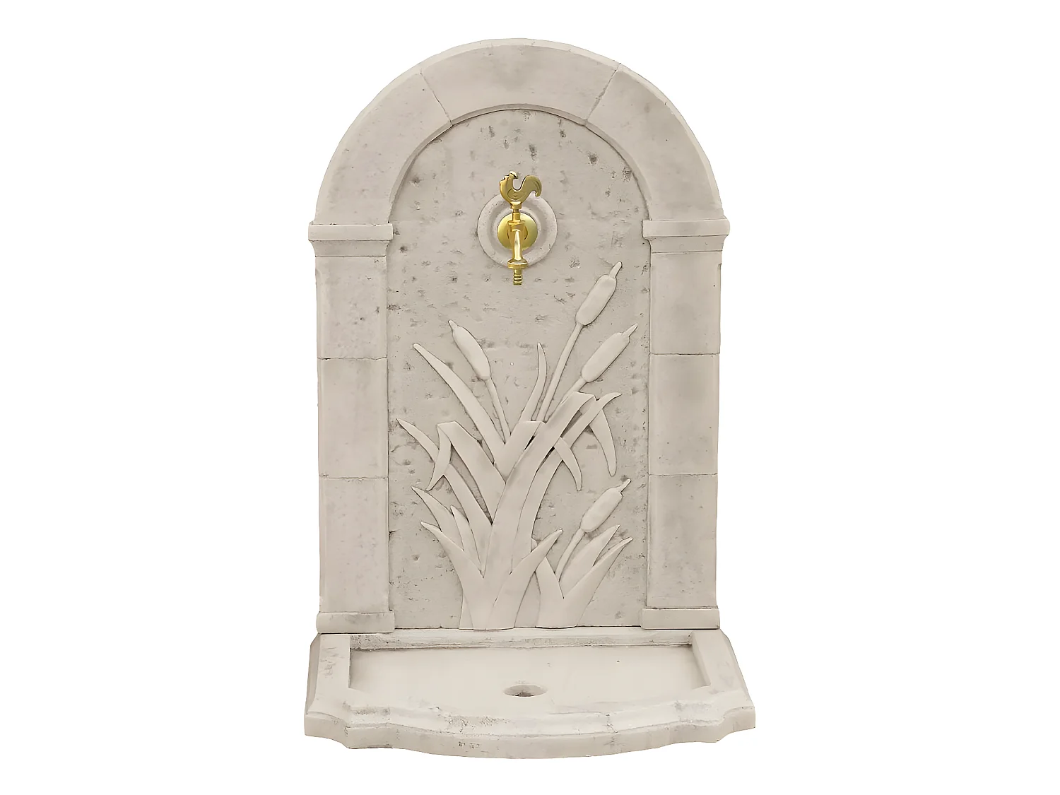 Fontaine "ROSEAU" - en pierre reconstituée - 62 x 42 x 93 cm