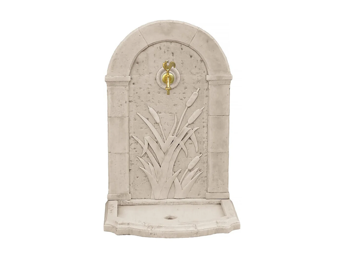 Fontaine "ROSEAU" - en pierre reconstituée - 62 x 42 x 93 cm