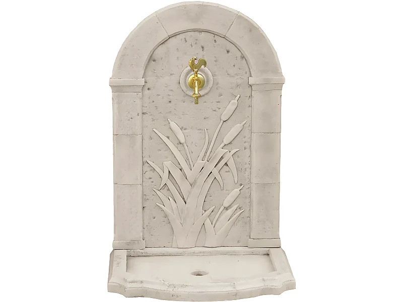 Fontaine "ROSEAU" - en pierre reconstituée - 62 x 42 x 93 cm