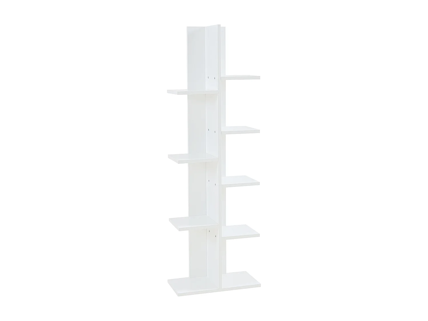 Bibliothèque Rødekro à 9 surfaces de stockage 122 x 40 x 20 cm blanc [en.casa]