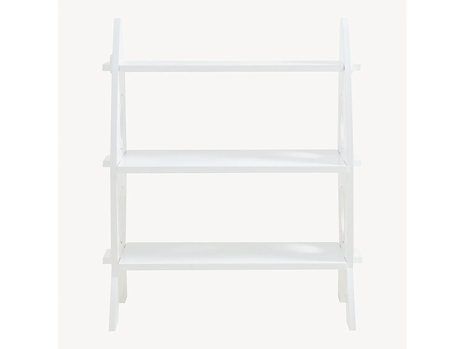Biblothèque Tårnby pour enfant forme fusée 70 x 55 x 55 cm blanc [en.casa]