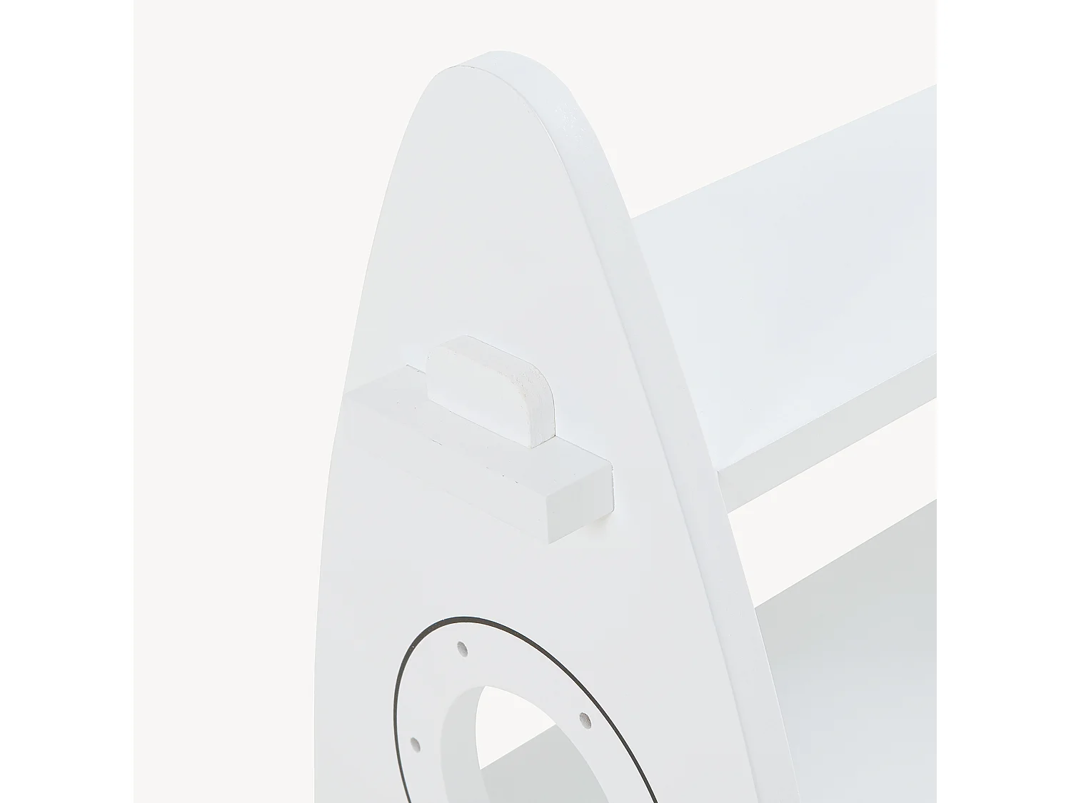 Biblothèque Tårnby pour enfant forme fusée 70 x 55 x 55 cm blanc [en.casa]