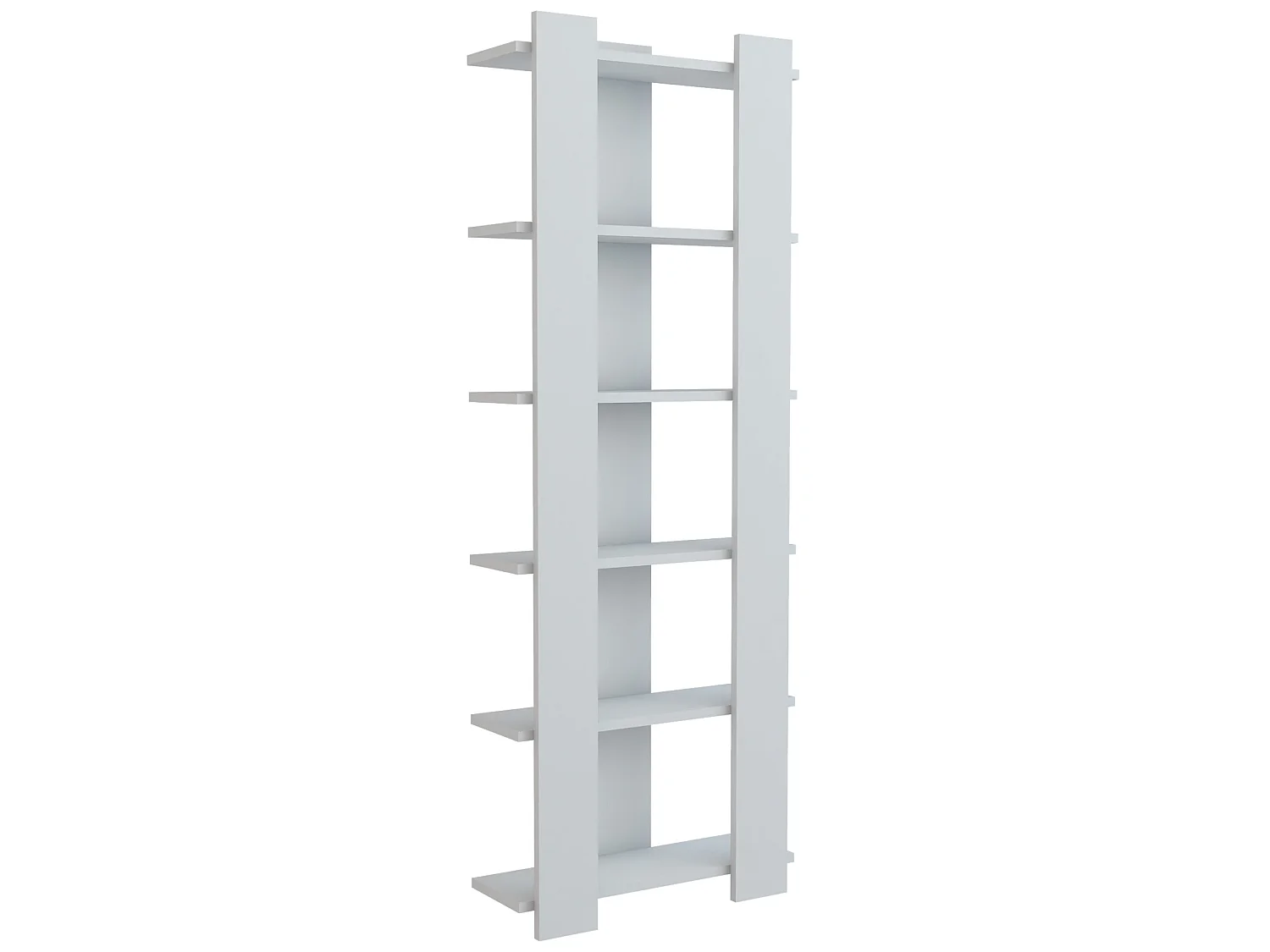 Bibliothèque Præstø à 6 niveaux 160 x 60 x 19,5 cm blanc [en.casa]