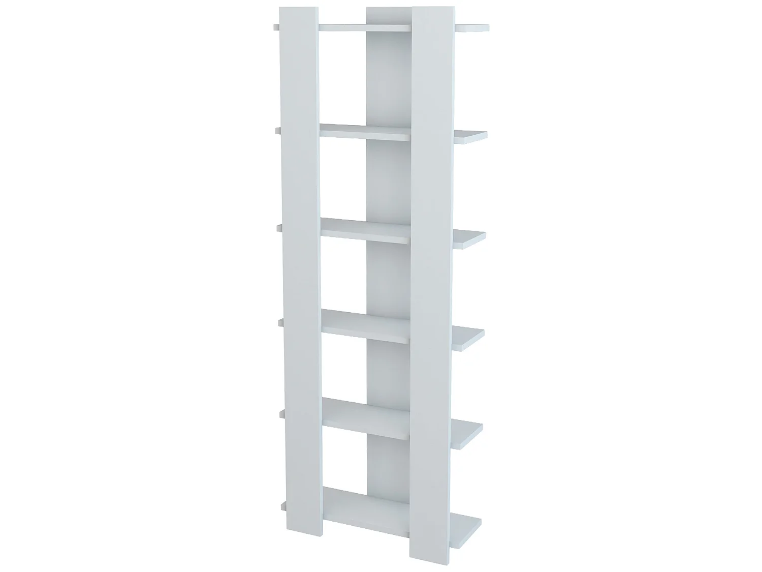 Bibliothèque Præstø à 6 niveaux 160 x 60 x 19,5 cm blanc [en.casa]