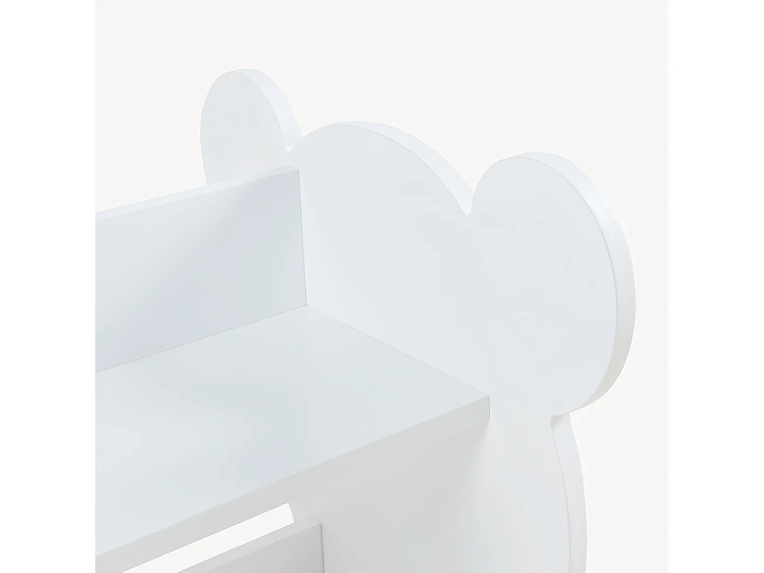 Biblothèque Tårnby pour enfant forme ours 60 x 56 x 56 cm blanc [en.casa]