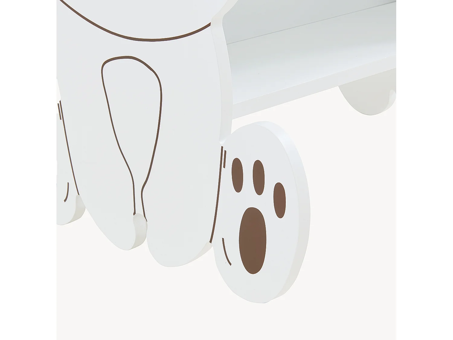 Biblothèque Tårnby pour enfant forme ours 60 x 56 x 56 cm blanc [en.casa]