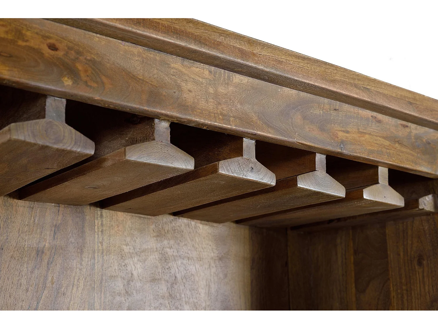 Meuble de bar en bois de manguier, style industriel, 75 cm - 170 x 75 x 38 cm