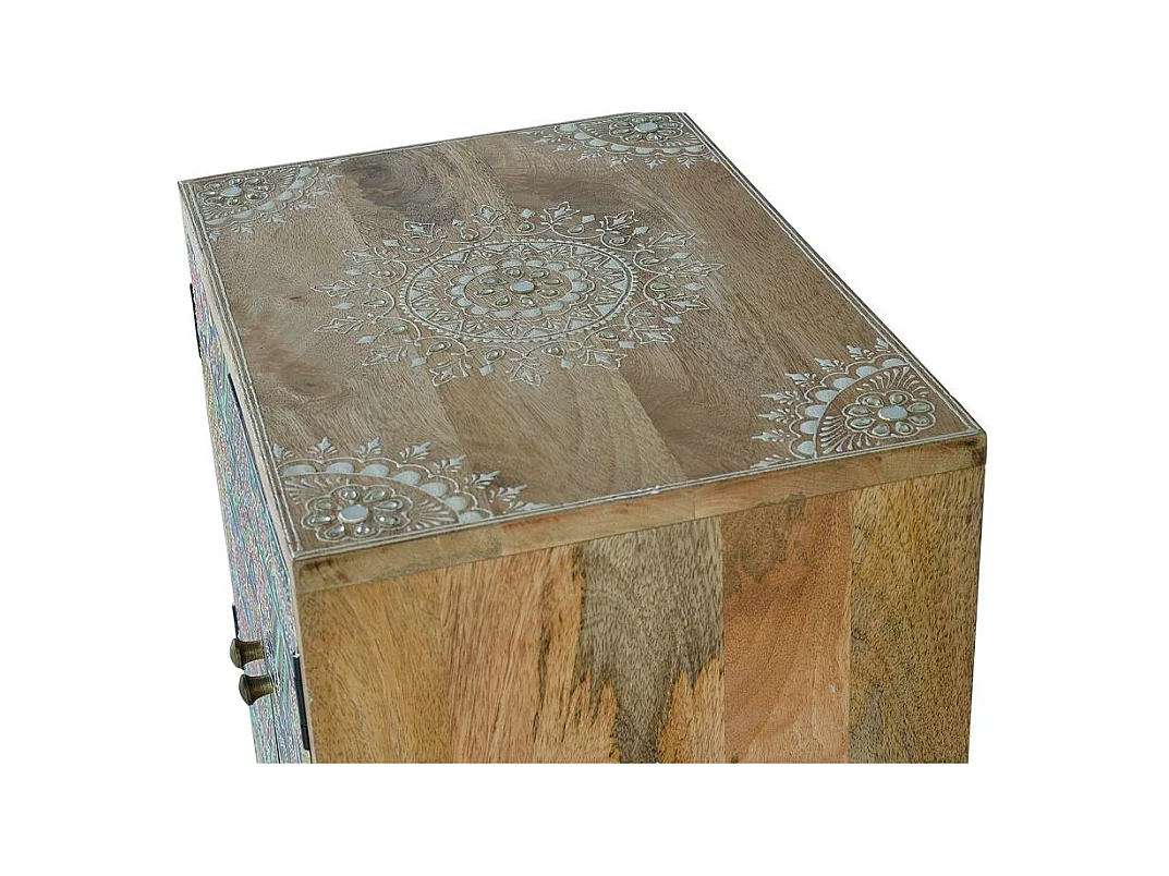 MESILLA DE NOCHE - BANQUETA DE PIE DE CAMA Multicolor.Giner y Colomer 60x30x43