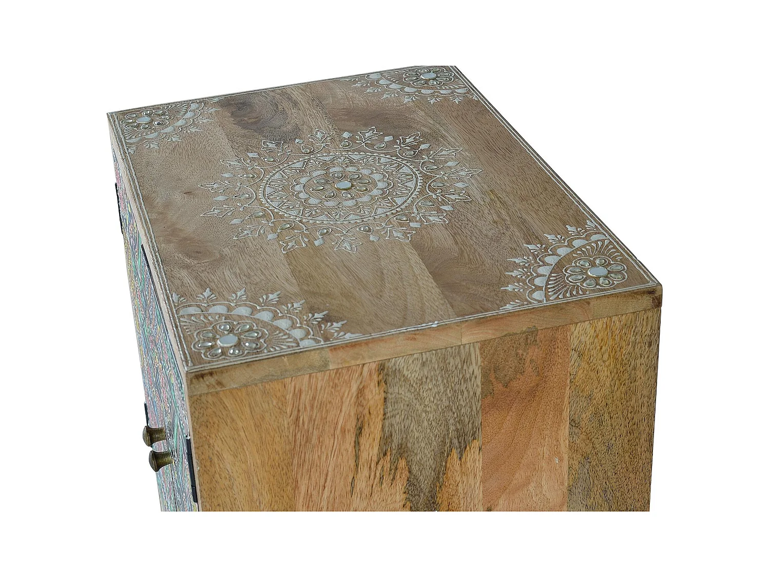 MESILLA DE NOCHE - BANQUETA DE PIE DE CAMA Multicolor.Giner y Colomer 60x30x43