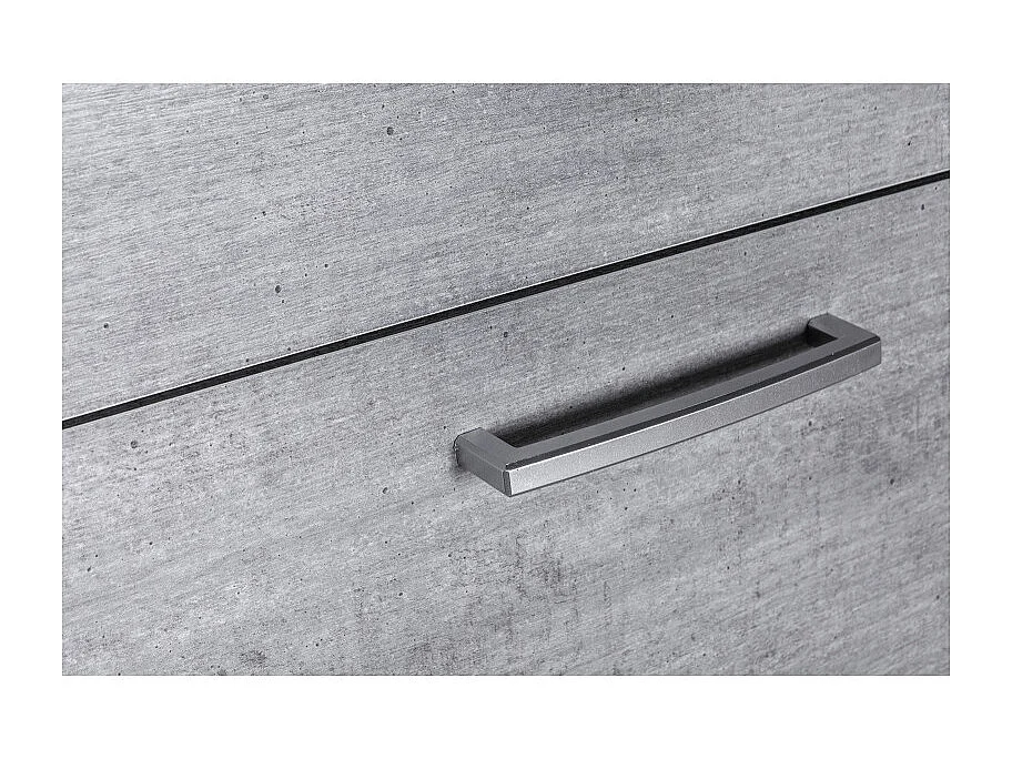 Meuble à chaussures décor béton 5 tiroirs 15 paires H.164 cm - TIDY