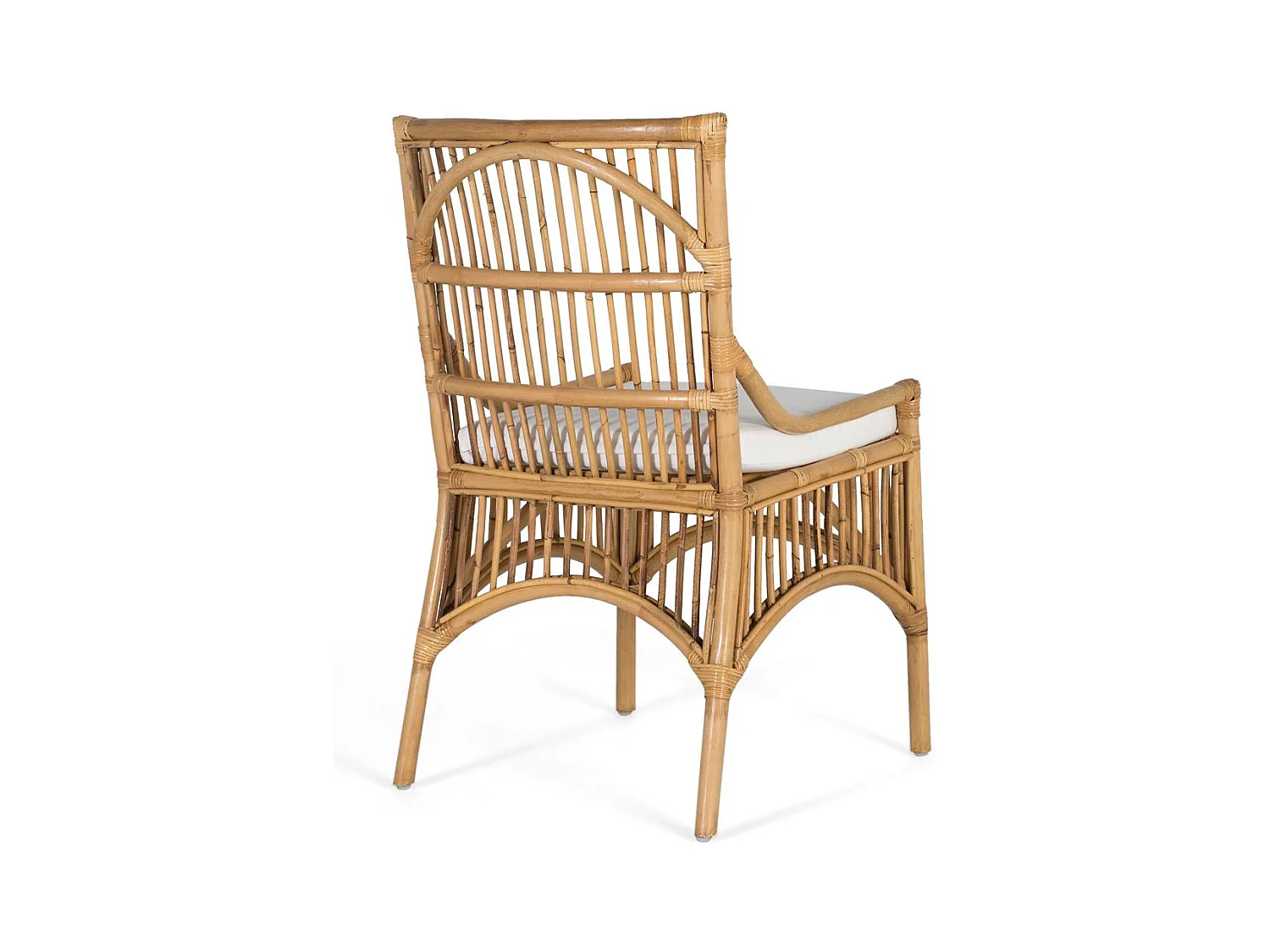 Ensemble de deux chaises en rotin avec coussins rembourrés