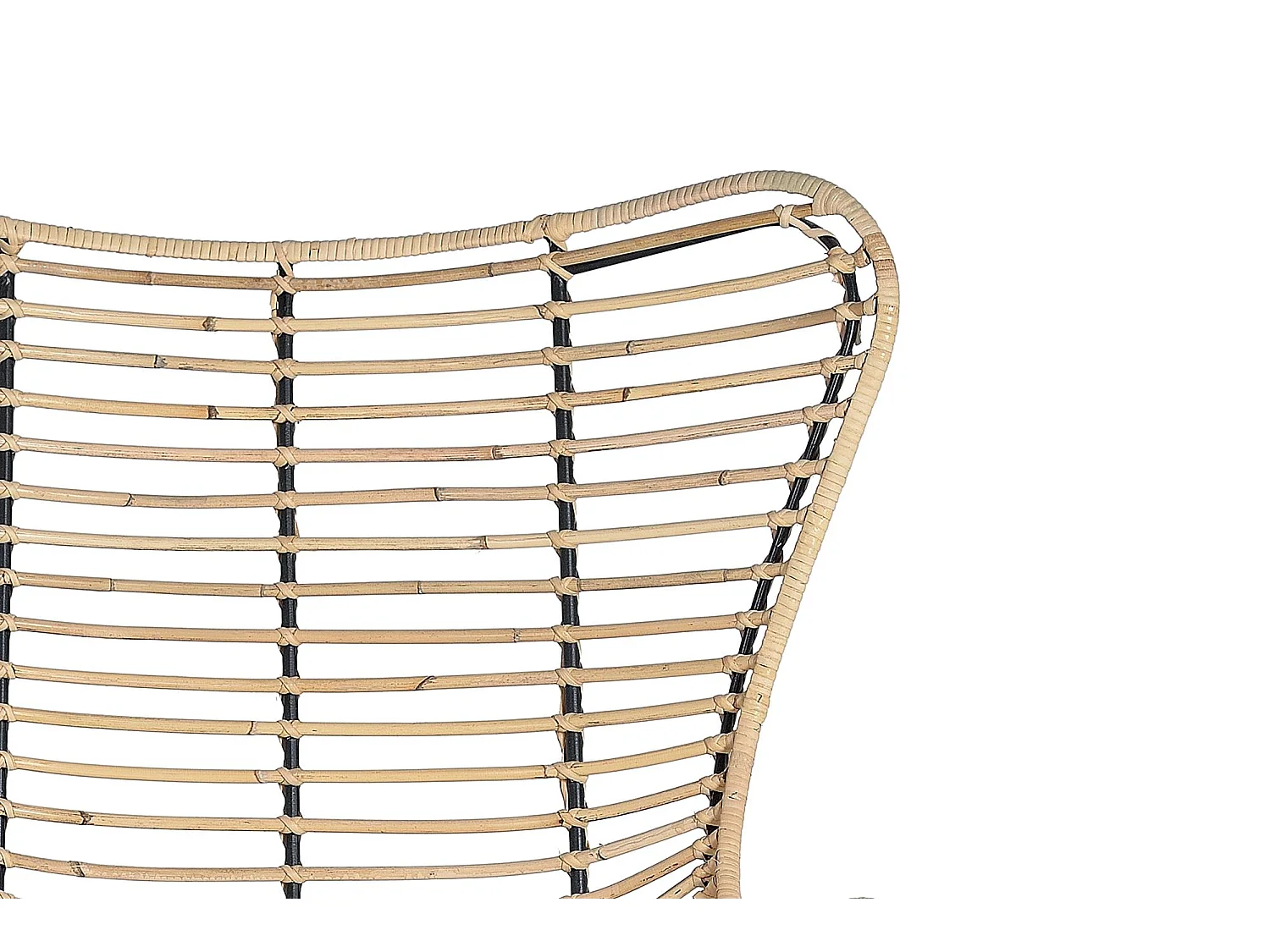 Set 2 sedie in rattan e metallo