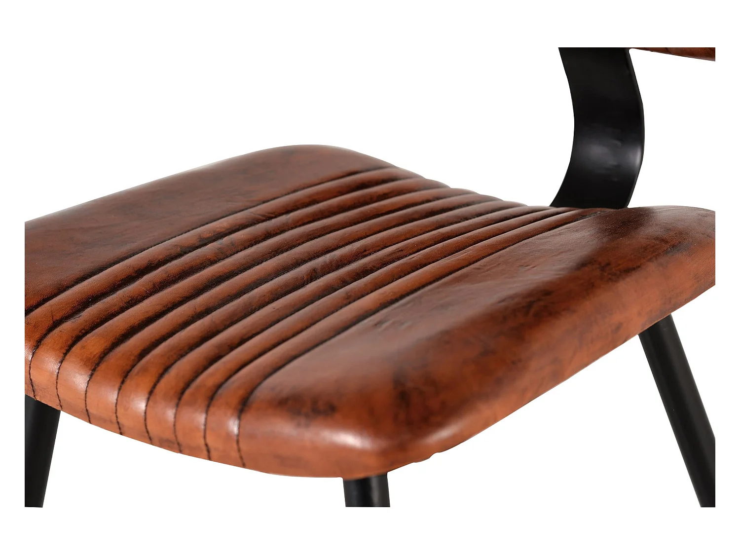 Set mit 2 Stühlen aus Kuhleder