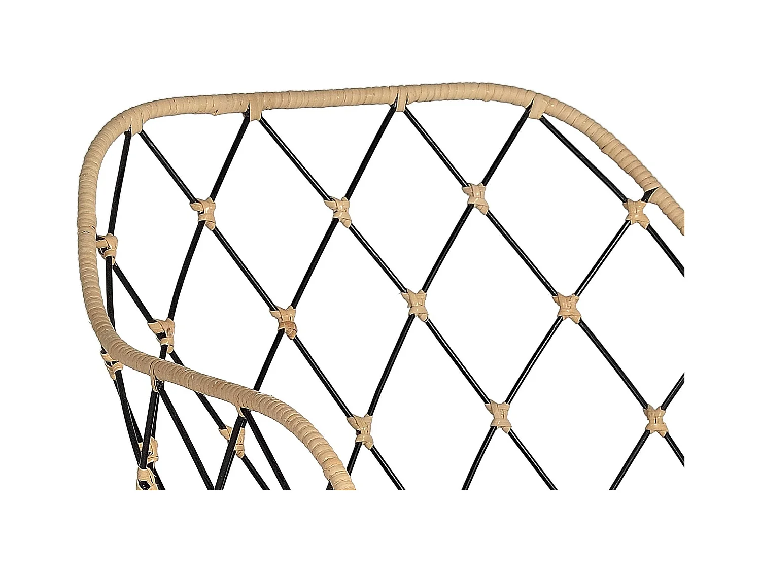 Set mit 4 Rattansesseln und Metallbeinen