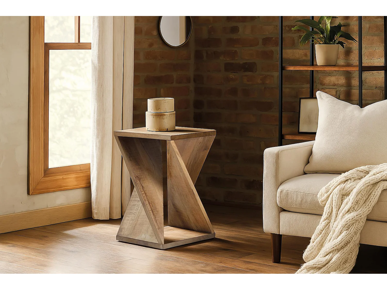 Tabouret en bois de manguier