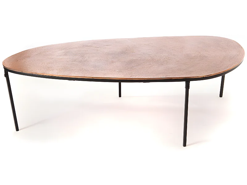 Table basse galet cuivre