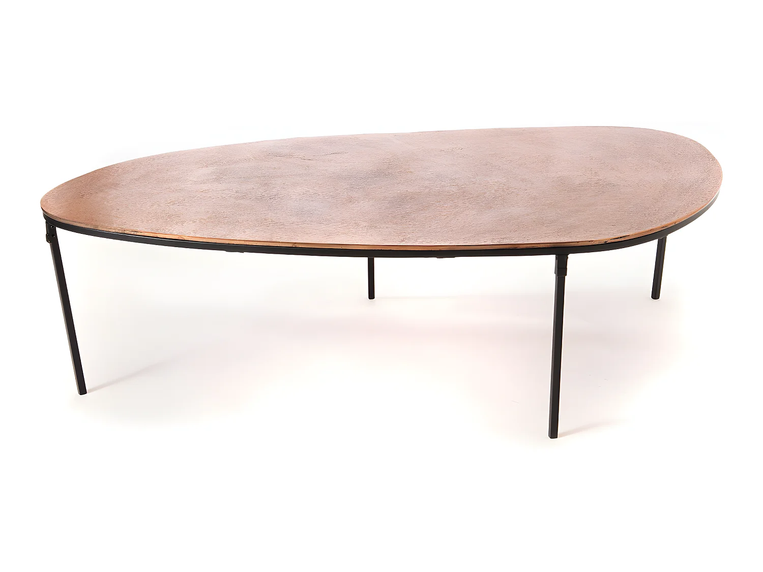 Table basse galet cuivre