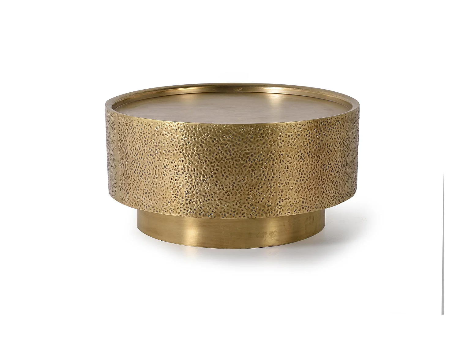 Table en aluminium et bronze doré
