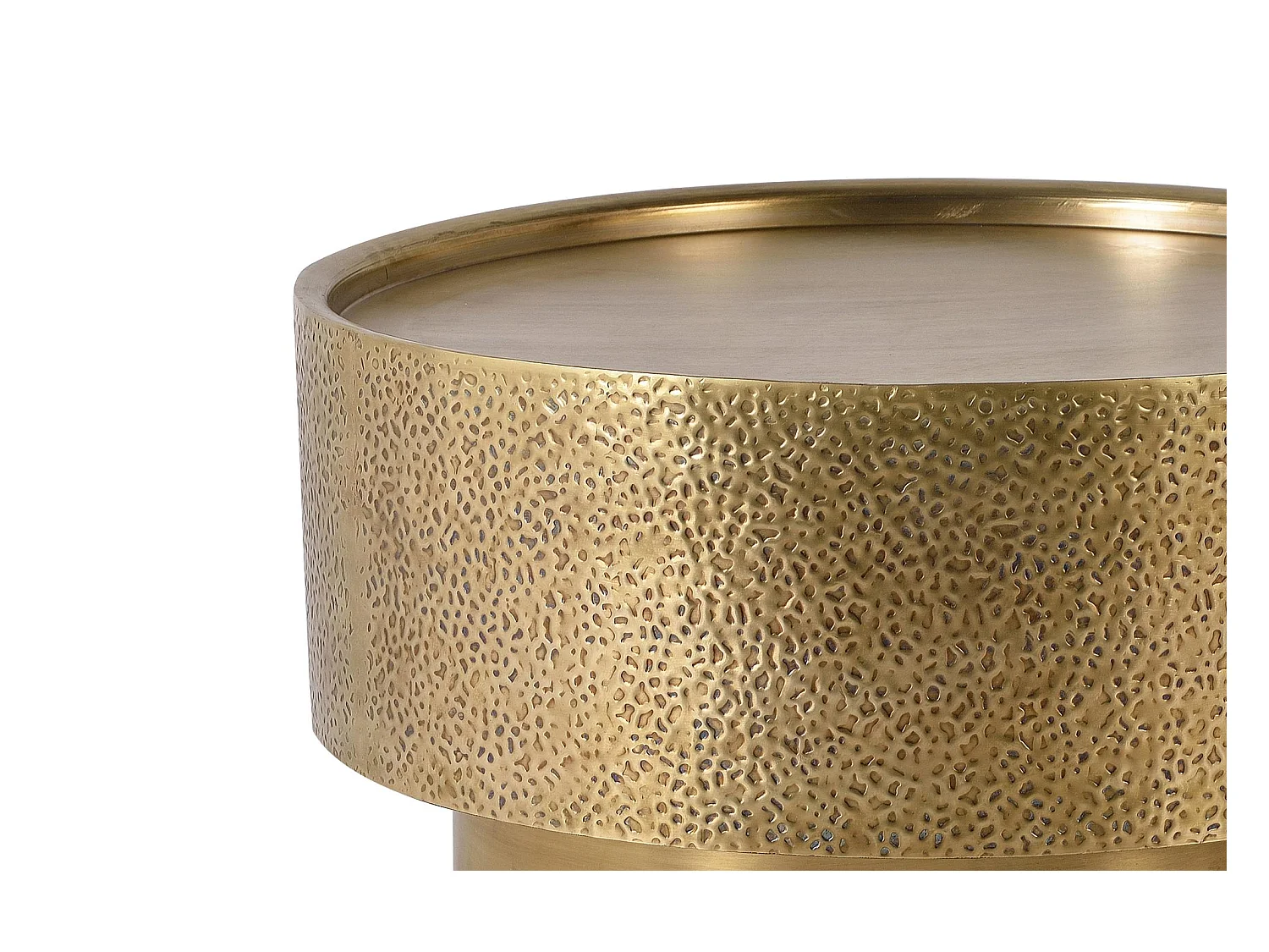 Table en aluminium et bronze doré
