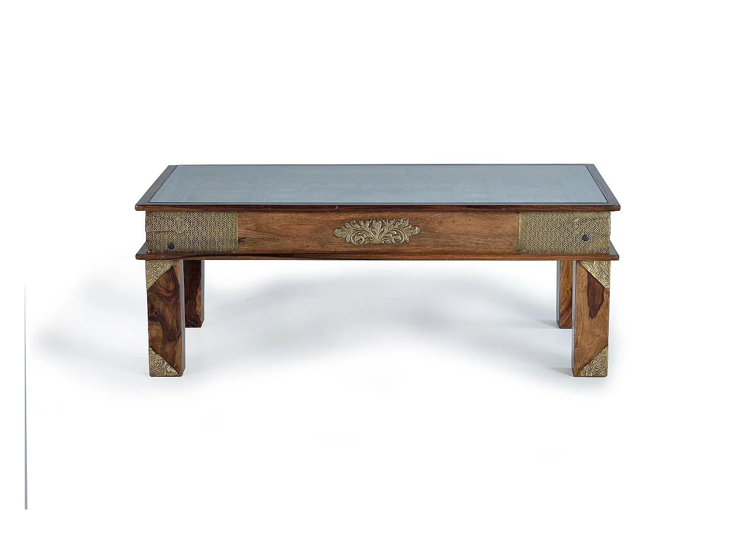 Stolik kawowy z detalami z płytek