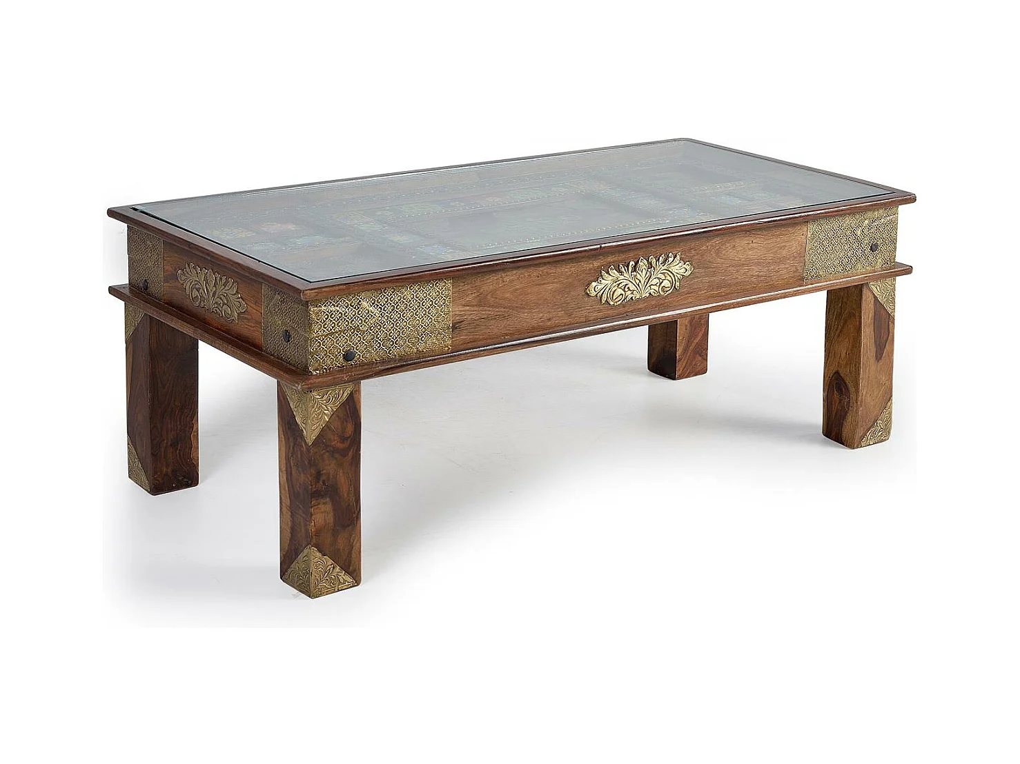 Stolik kawowy z detalami z płytek