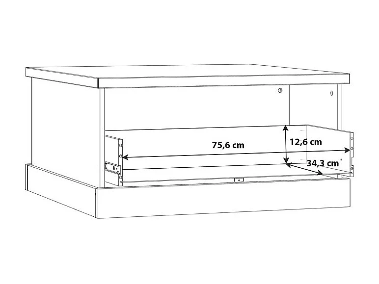 Table basse carrée 85 cm 2 tiroirs décor chêne et noir mat - FARM