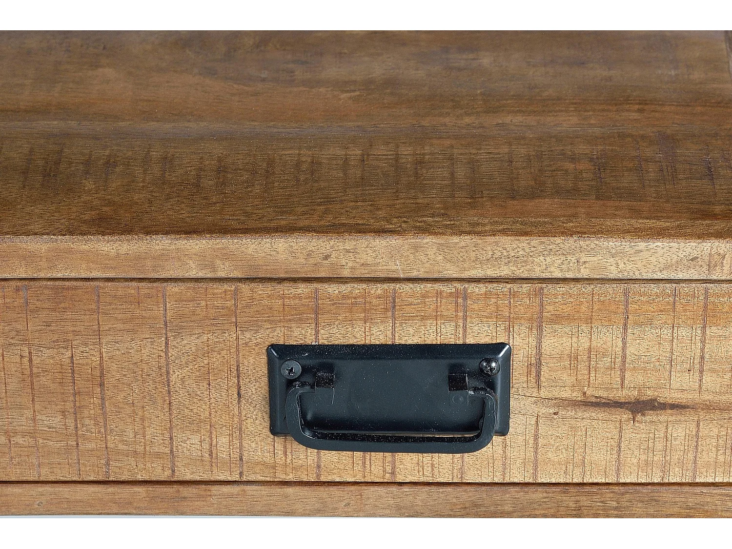 Tables basses en bois de manguier 120 cm, style industriel - 45 x 120 x 60 cm