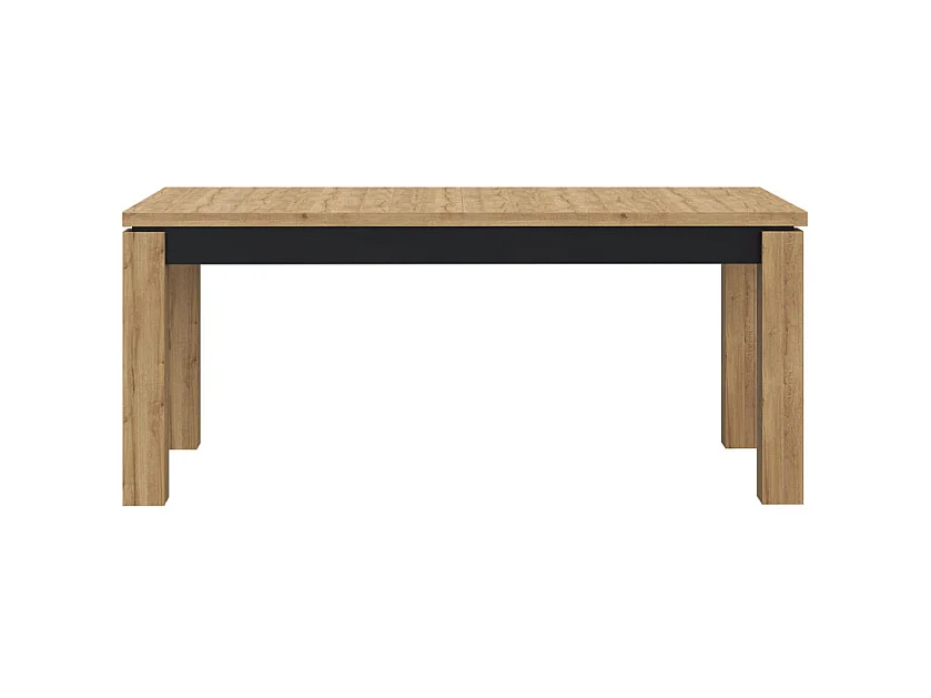 Table de repas extensible 180 à 226 cm décor chêne et noir mat - FARM