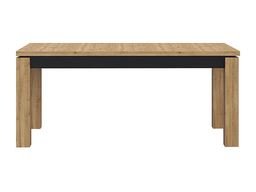 Table de repas extensible 180 à 226 cm décor chêne et noir mat - FARM