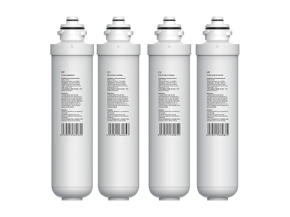 Lot de 4 filtres pour fontaine à eau sur réseau LIMAN