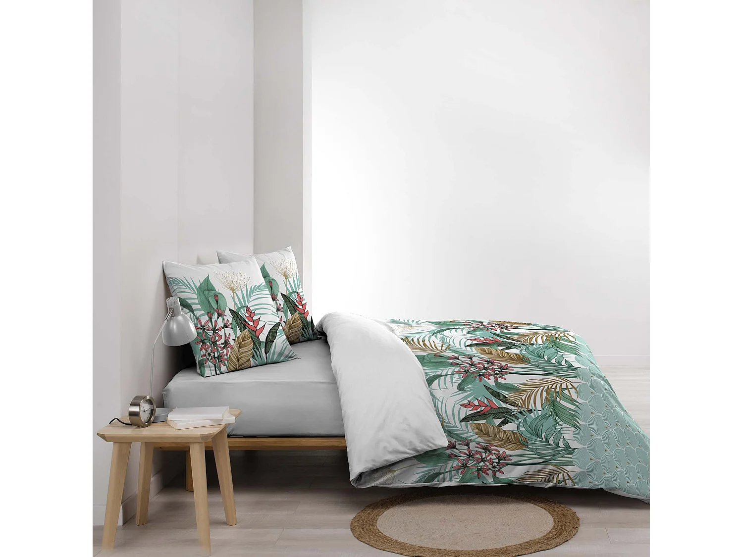 Housse de couette + 2 taies Gaze de coton 220 x 240 cm Tendance Costa rica