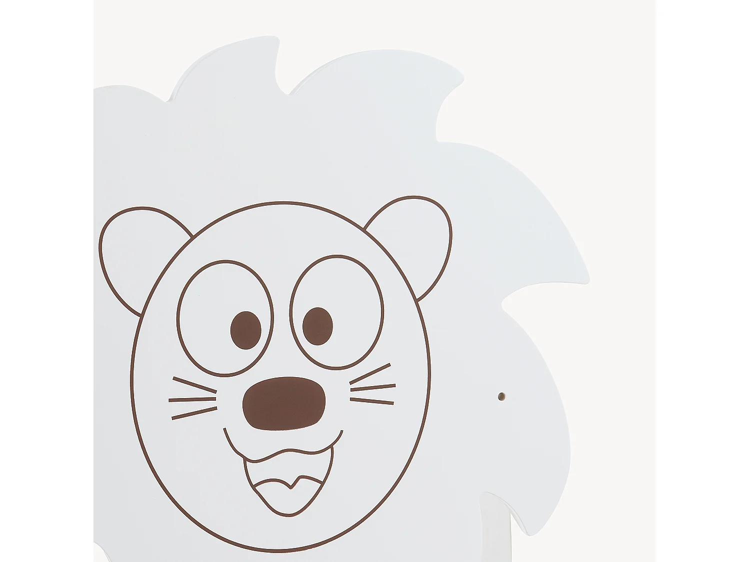 Étagère murale Korsør pour enfant forme lion 60 x 55 x 11 blanc [en.casa]