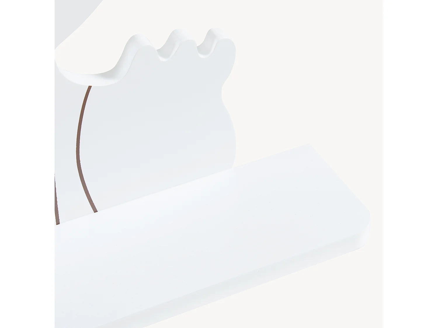 Étagère murale Korsør pour enfant forme lion 60 x 55 x 11 blanc [en.casa]