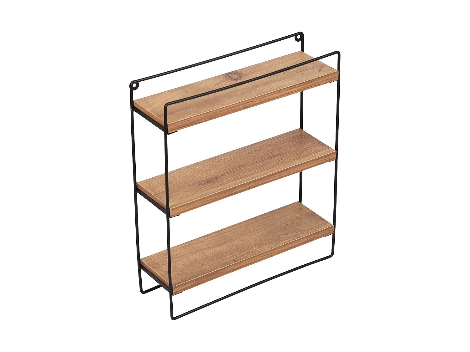 Étagère murale Skovbo à 3 niveaux 43 x 37,5 x 11 cm noir effet bois [en.casa]