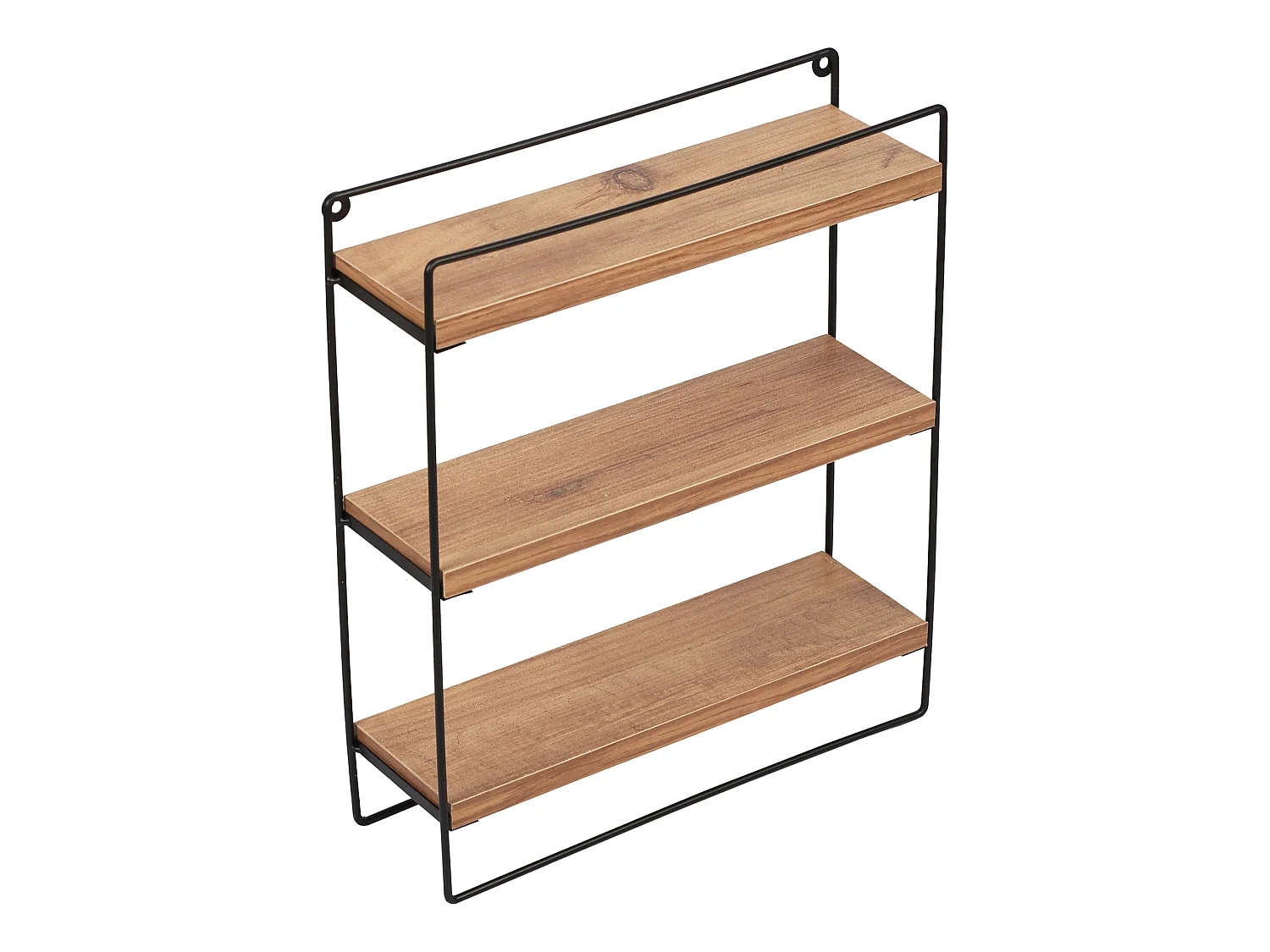 Étagère murale Skovbo à 3 niveaux 43 x 37,5 x 11 cm noir effet bois [en.casa]