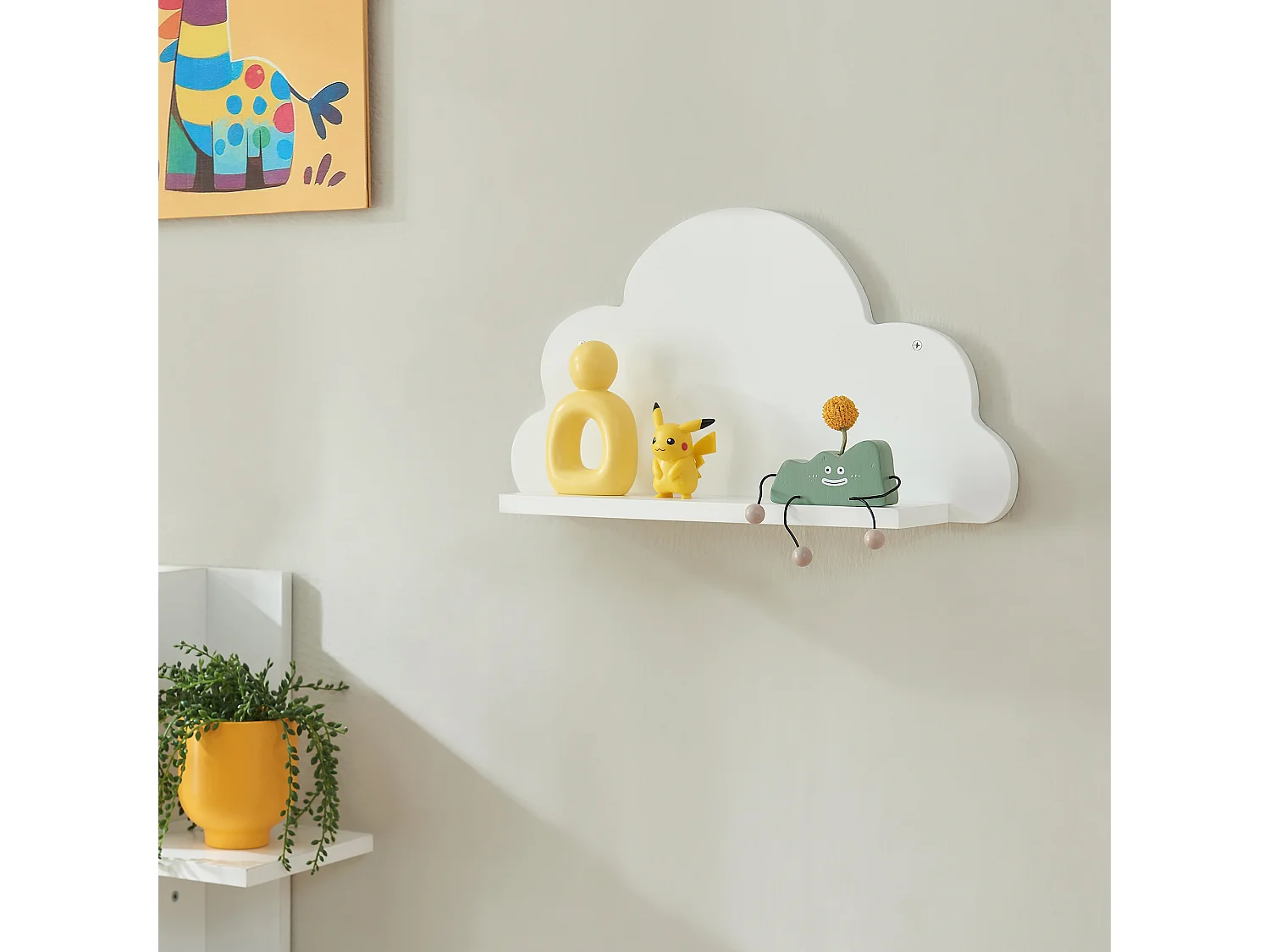 Étagère murale Skanderborg pour chambre d’enfant 25 x 45 x 10,8 cm forme nuage [en.casa]