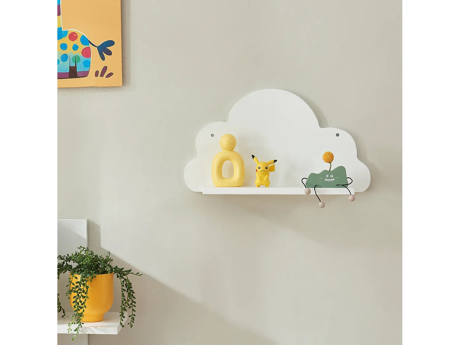 Étagère murale Skanderborg pour chambre d’enfant 25 x 45 x 10,8 cm forme nuage [en.casa]
