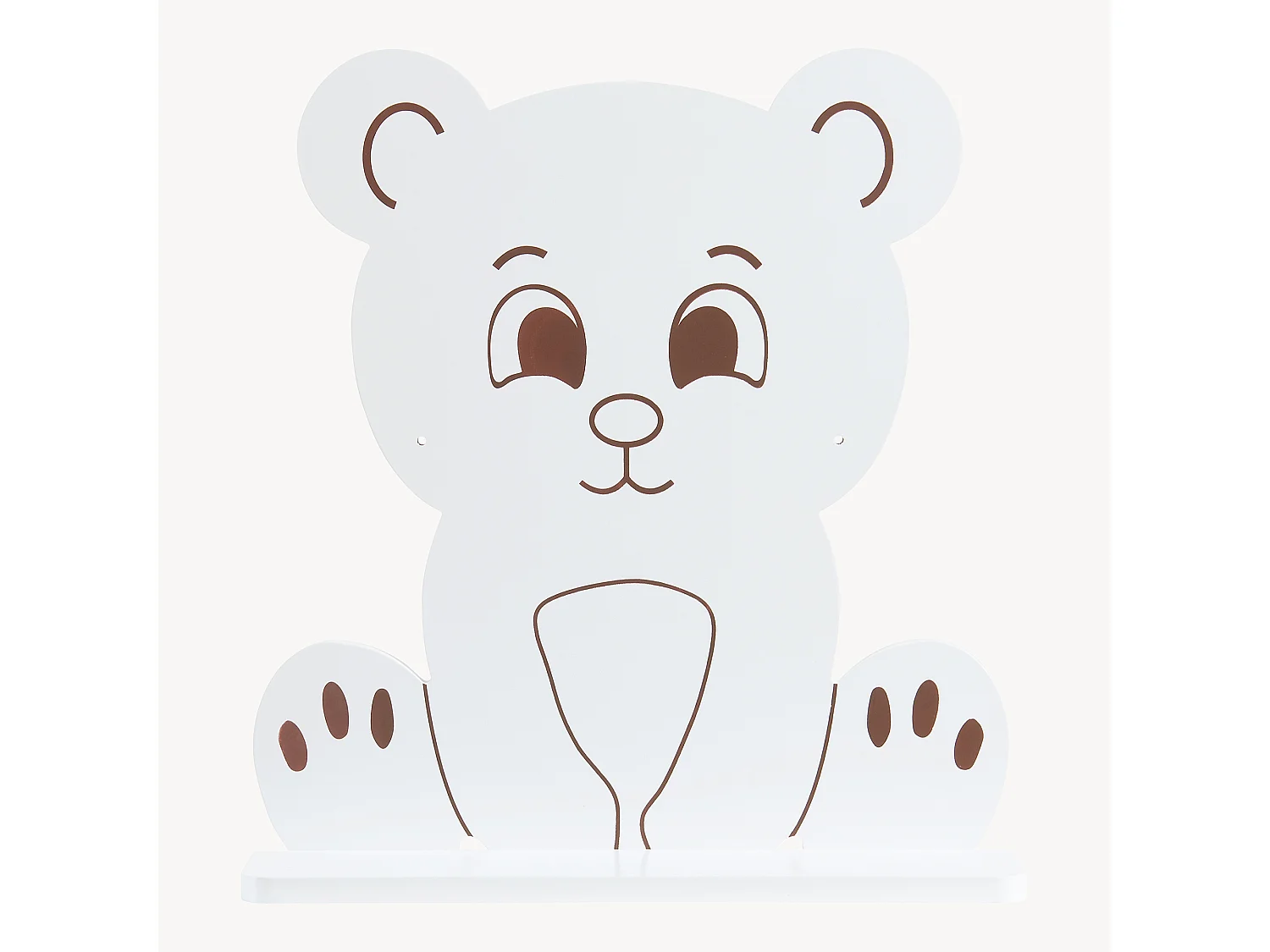 Étagère murale Korsør pour enfant forme ours 50 x 46 x 11 blanc [en.casa]