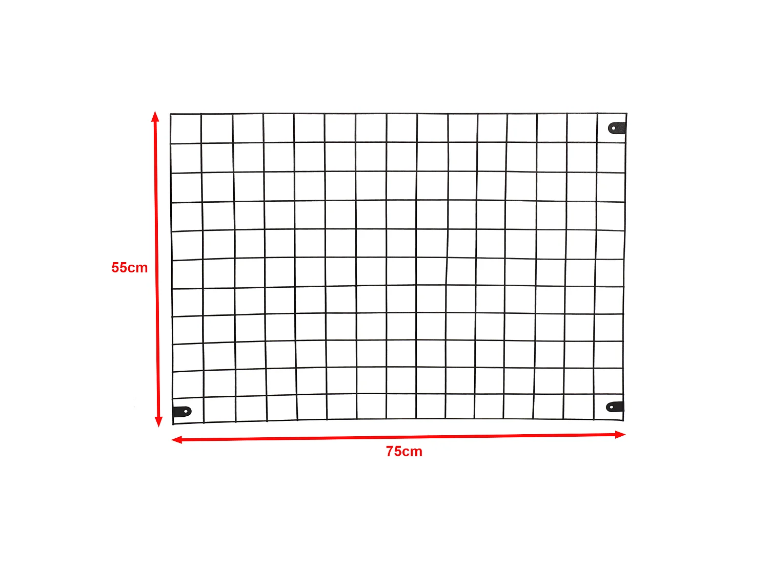 Panneau de grille Sæby mural 75 x 55 cm noir [en.casa]