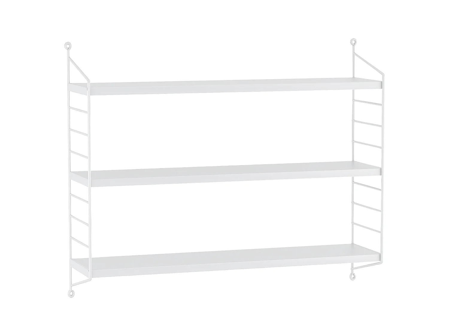 Étagère murale Strängnäs à 3 niveaux 50 x 60 x 15 cm Blanc [en.casa]