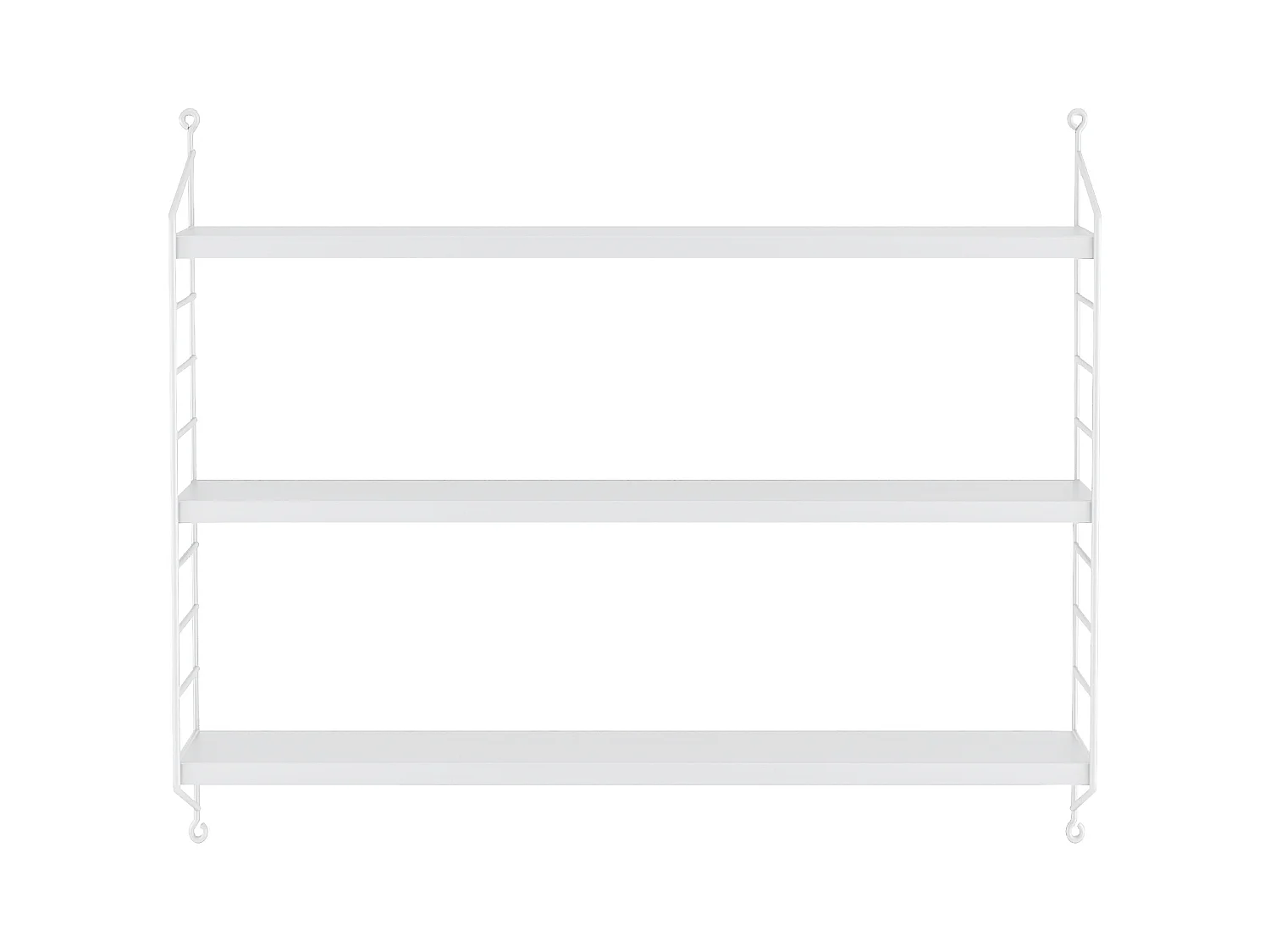 Étagère murale Strängnäs à 3 niveaux 50 x 60 x 15 cm Blanc [en.casa]