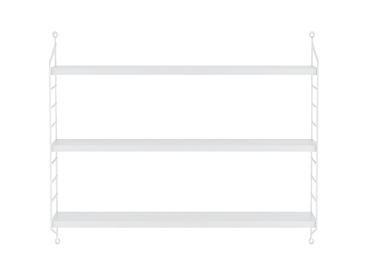 Étagère murale Strängnäs à 3 niveaux 50 x 60 x 15 cm Blanc [en.casa]