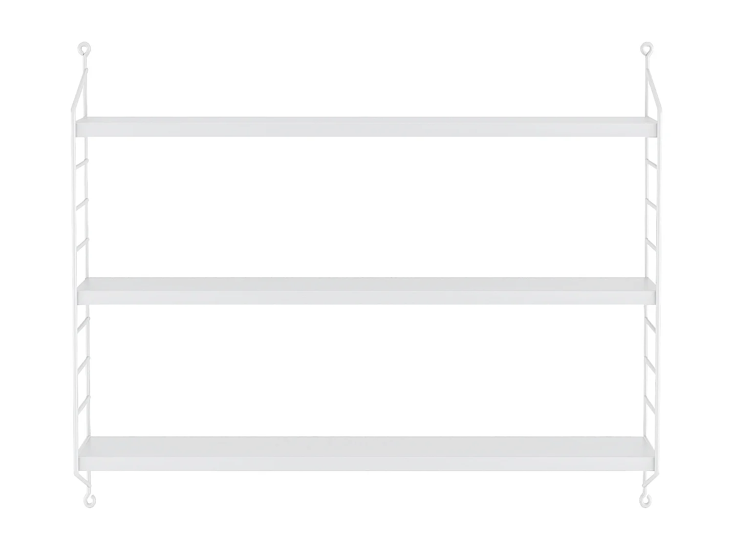 Étagère murale Strängnäs à 3 niveaux 50 x 60 x 15 cm Blanc [en.casa]