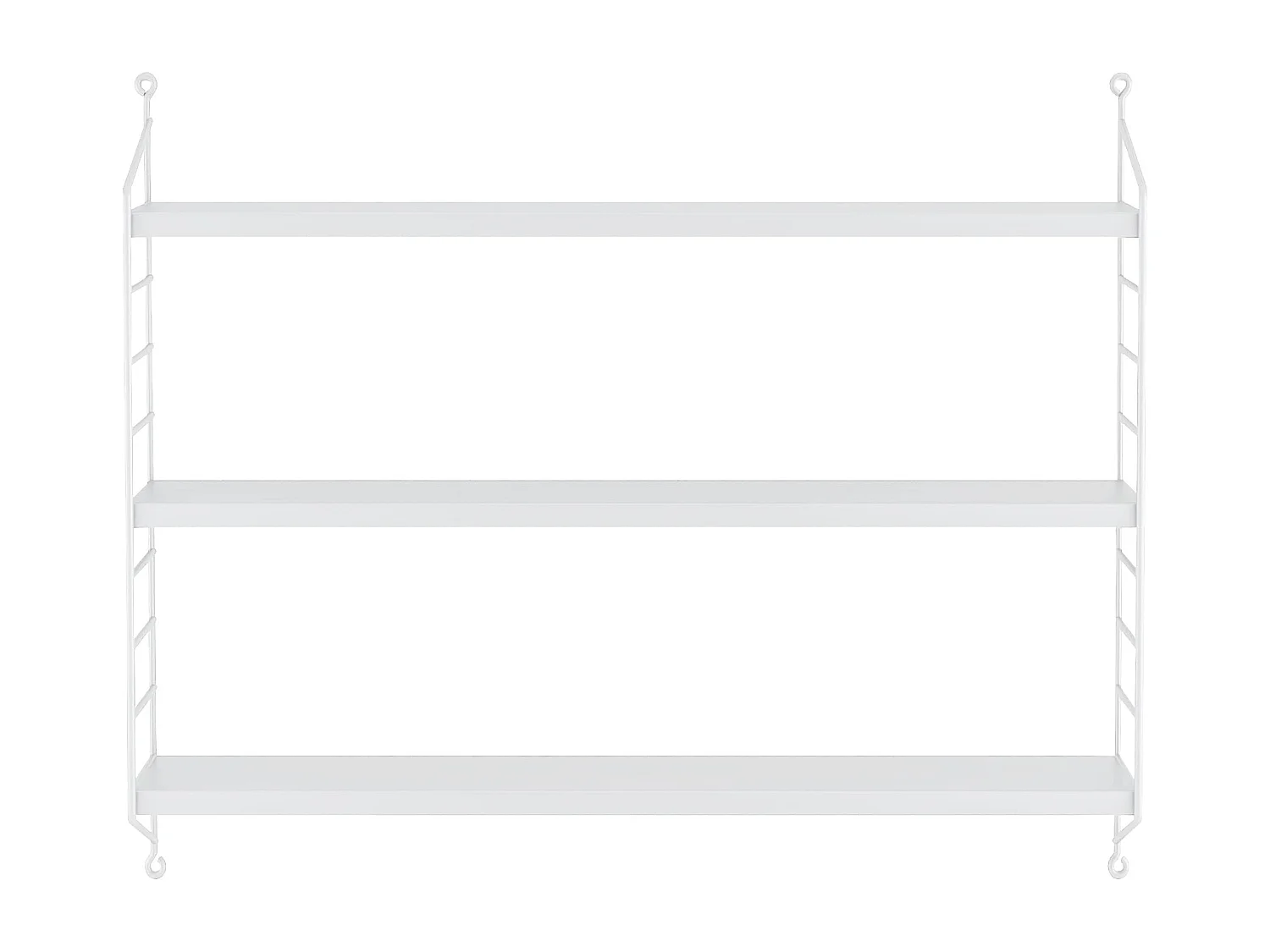 Étagère murale Strängnäs à 3 niveaux 50 x 60 x 15 cm Blanc [en.casa]