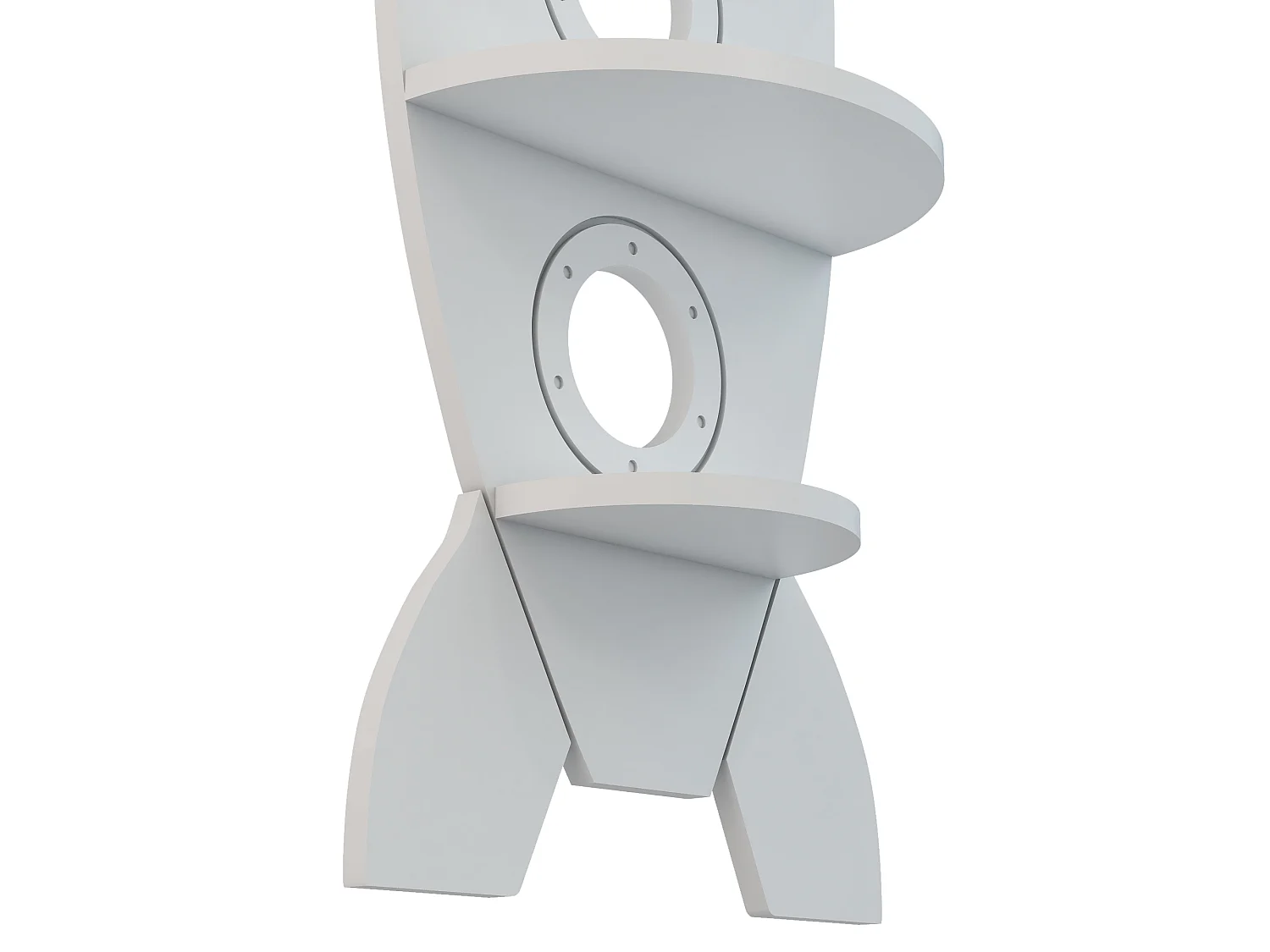 Étagère murale Skanderborg pour chambre d’enfant 4 niveaux 110 x 40 x 15,8 cm forme fusée [en.casa]