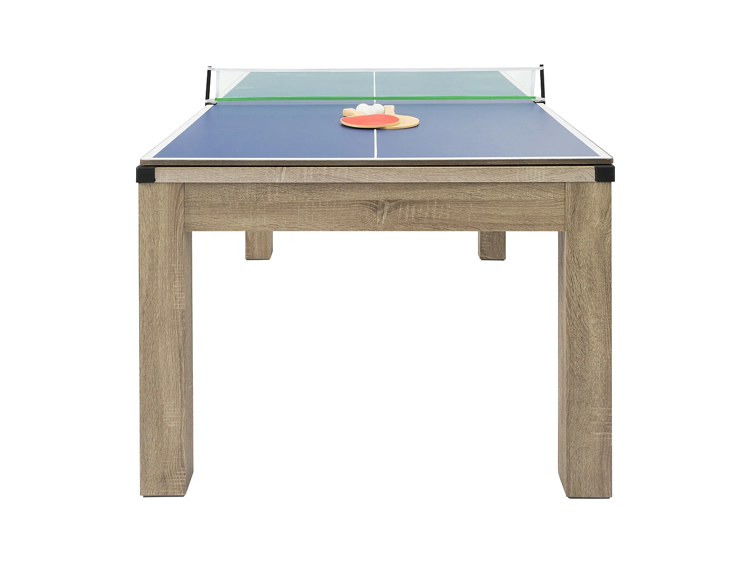 Table transformable  Billard & Ping-pong - Coloris naturel clair - L182 x l102 x H80 cm - HENK