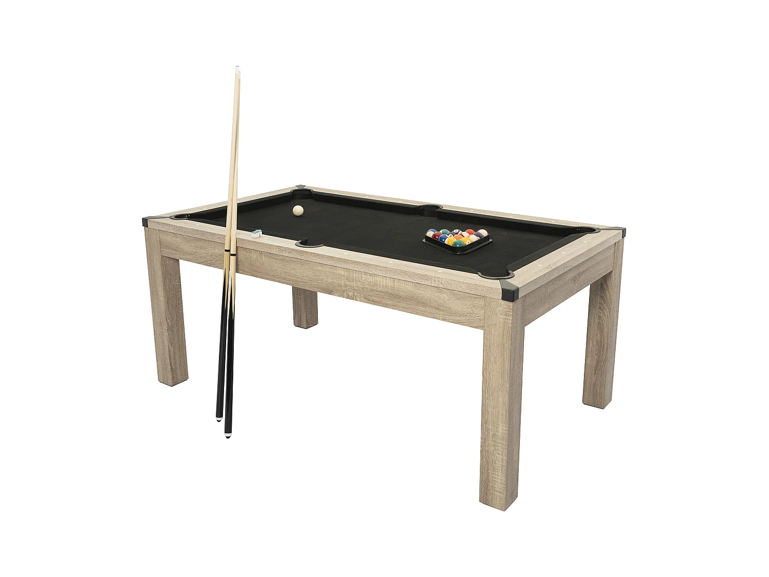 Table transformable  Billard & Ping-pong - Coloris naturel clair - L182 x l102 x H80 cm - HENK
