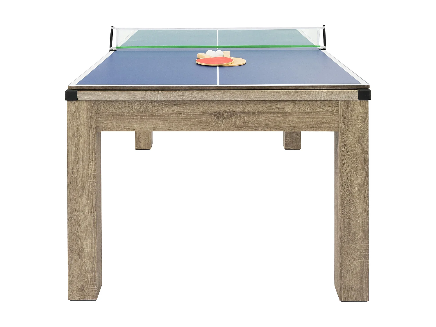 Tavolo trasformare Biliardo e Ping pong L182 x l102 x H80 cm Naturale chiaro - HENK